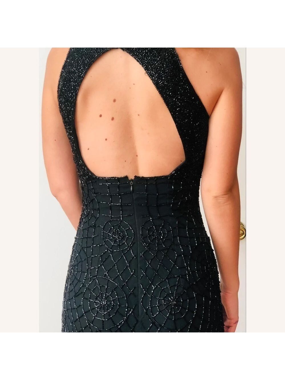 Sean Collection Vintage Beaded Elegant Black Evening Gown‎ Women’s Size Small - Picture 11 of 14